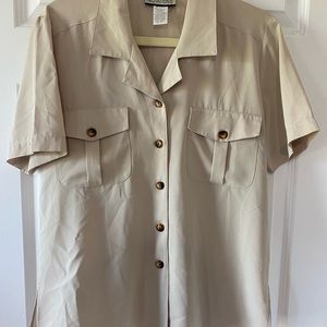 Tan button up shirt